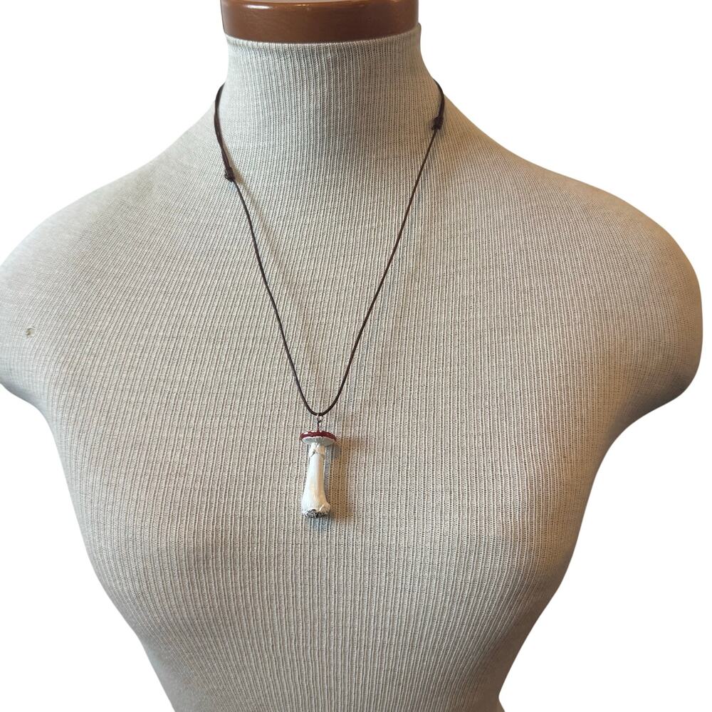 Handmade Mushroom pendant Necklace